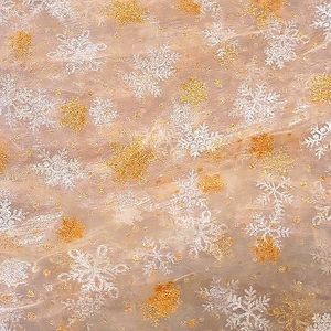 Sparkly holiday themed organza cloth